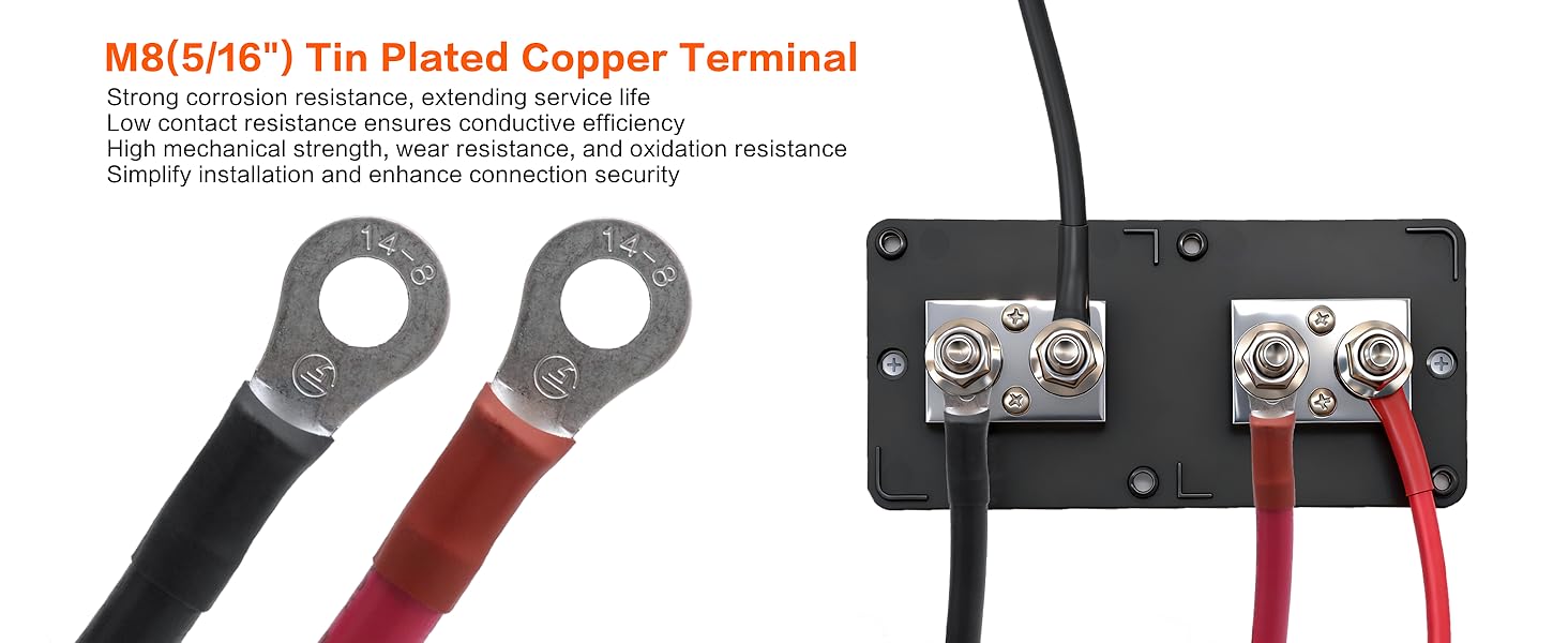M8(5/16&amp;#34;) Tin Plated Copper Terminal
