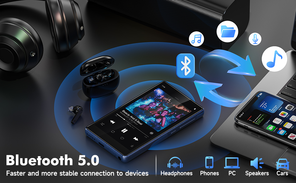 kids MP3 Player with Touchscreen mp3 player with spotify mp3 player with bluetooth and wifi FM Radio