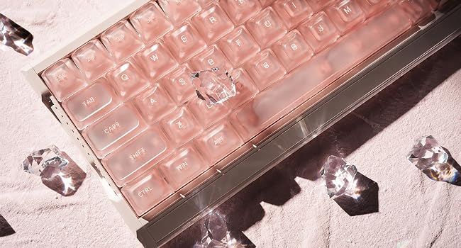 pink crystal keycaps