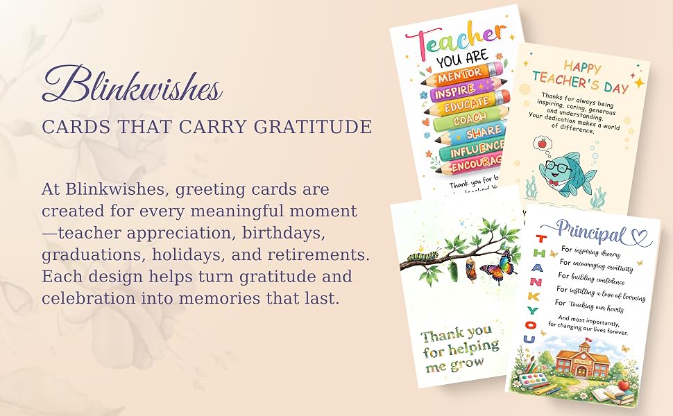 principal card, principal appreciation card