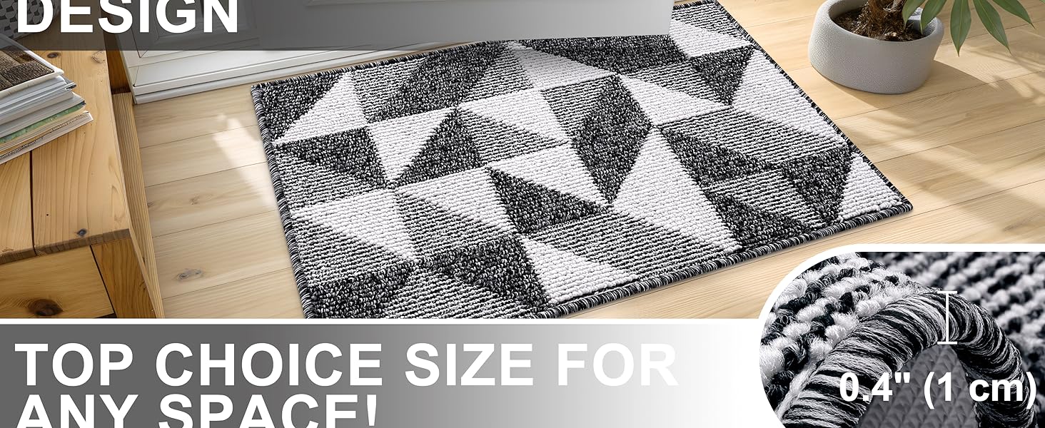 OLANLY Geometric Door Mat