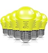 ORALUCE Yellow Porch Light Bulb 40 Watt Equivalent,A15 LED Bulbs for Halloween Christmas Party De...