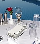 Acrylic Guest Towel Napkin Holder,Clear Paper Scalloped Storage Tray, Hand Towels Disposable for ...