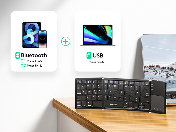 Dual-mode folding keyboard