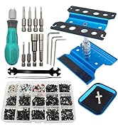 RC Car Repair Work Stand Repair Tool Set 360 Degree Rotation and 523 PCS RC Screws Kit &amp; RC Screw...