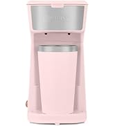 Holstein Housewares Single Serve Coffee Maker, 14oz Personal Coffee Brewer Machine with Reusable ...