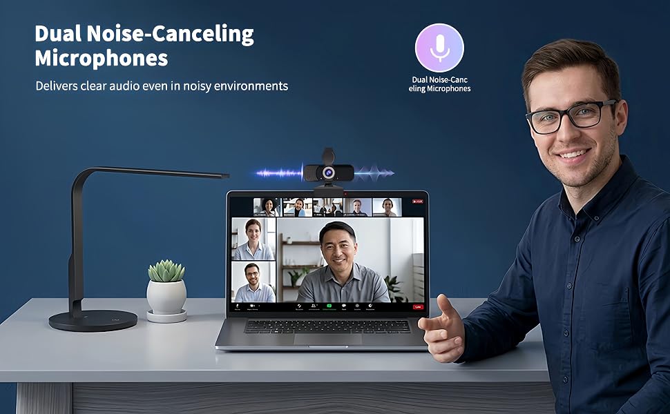 Computer webcam with microphone