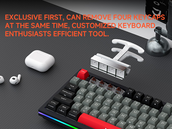 P11 4-Key Keycap Puller - Custom Gaming Mechanical Keyboard Cleaning and Removal Tool
