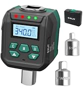 XLIT 1/2“ Digital Torque Adapter Set with Socket Adapters (1/4", 3/8") - ±2% Accuracy, 12.5-250 f...