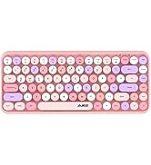 DAIDAI 84 Key Retro Bluetooth Keyboard with Cute Round Keycap | Portable Typewriter Style Wireles...
