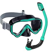 VVINCA Kids Snorkel Set for Age 4-14 - Dry Top Snorkeling Gear for Kids Junior &amp; Youth - Childs D...