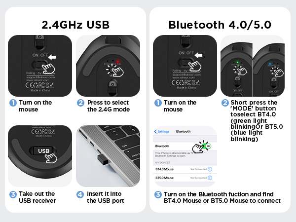 vertical ergonomic wireless mouse