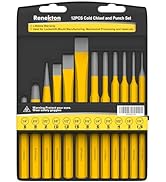 Renekton Punch and Chisel Set, Including Taper Punch, Cold Chisels, Pin Punch, Center Punch, 12 P...