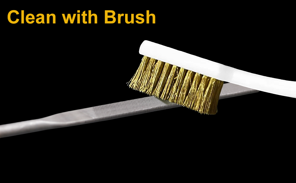 Clean with brush