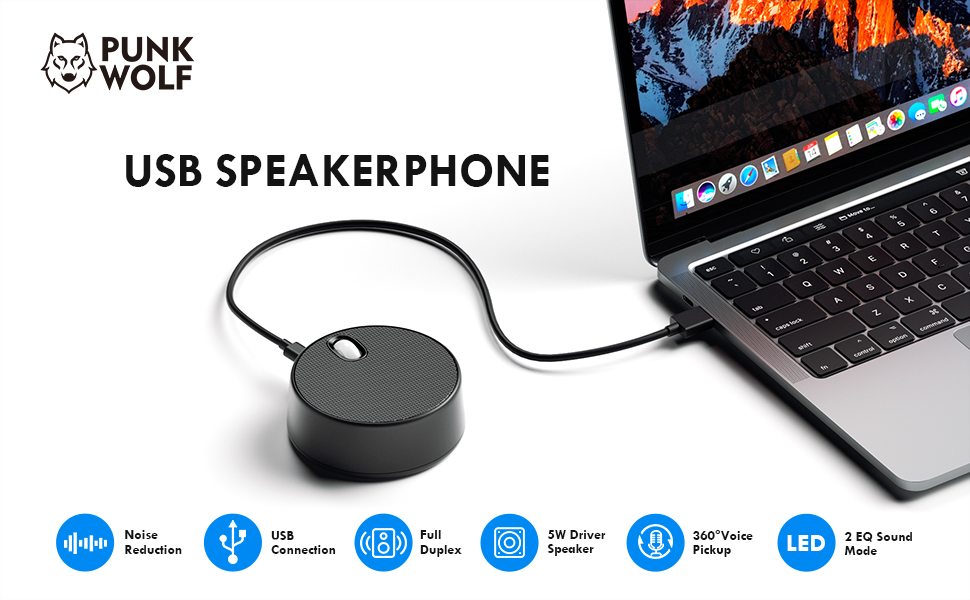 USB Computer Speakers, PC Speaker with Microphone,2 Sound Modes