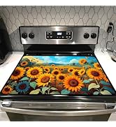 Glass stove top cover 28"x 20", Stove Top Covers for Electric Stove, Flat Range Mat for Glass Coo...