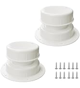 Bcautay RV Plumbing Vent Caps Kit 2Pcs Trailer Camper Vent Cap Replacement Plastic Roof Sewer Ven...