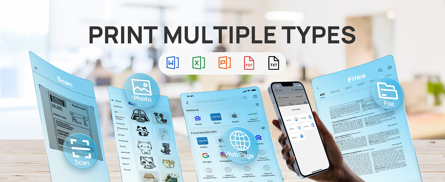 printer portable printer thermal printer inkless printer