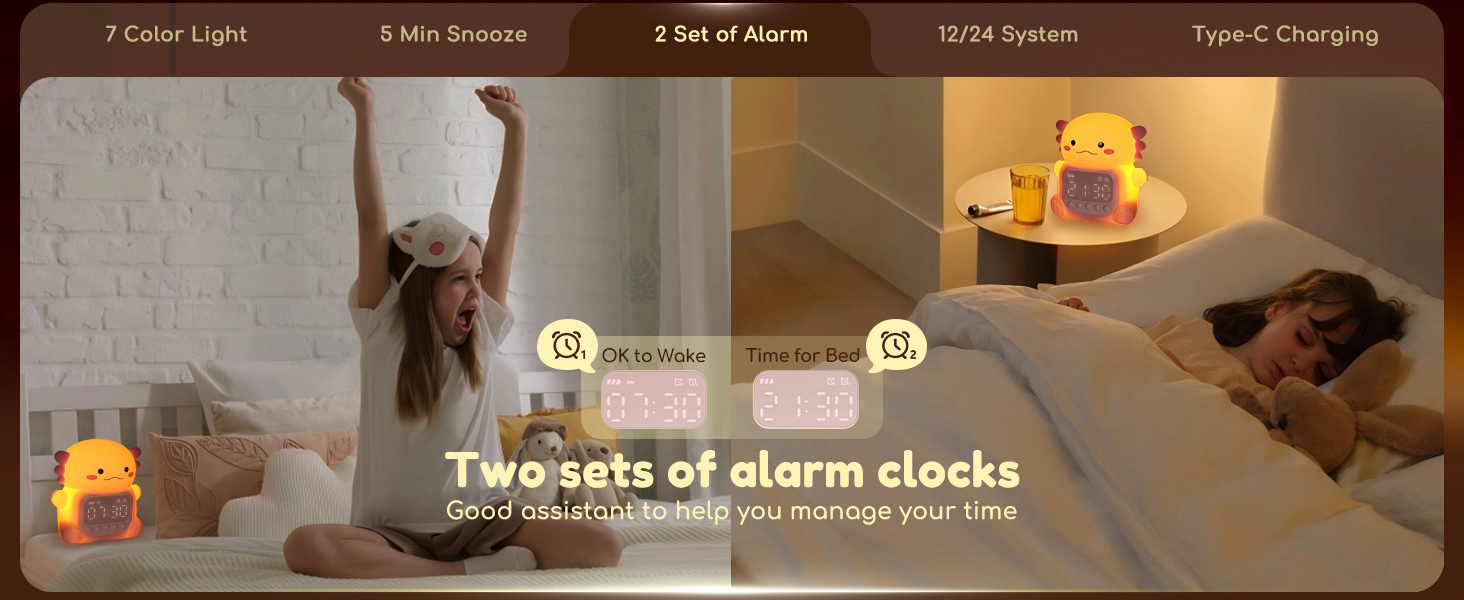 cute axolotl night light