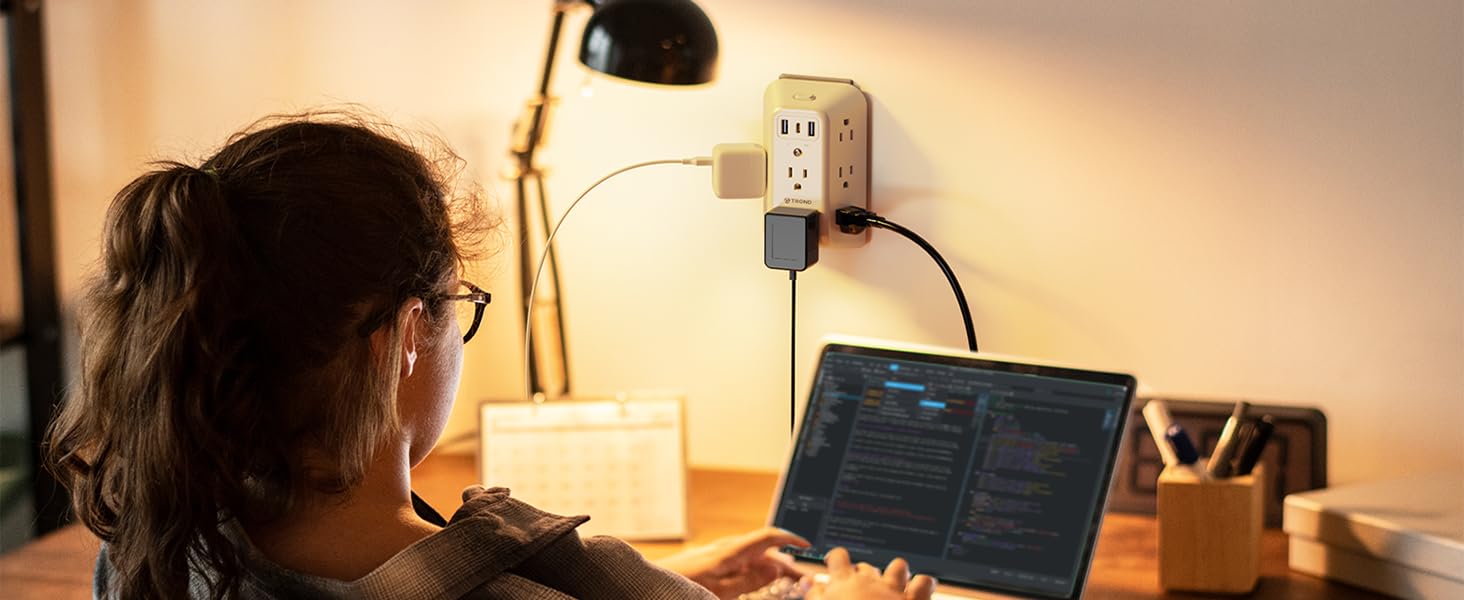 8 plug outlet extender surge protector