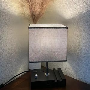Fully Dimmable Bedside Lamp with Phone Slots