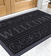 OLANLY Welcome Door Mat Indoor Outdoor Entrance, Heavy Duty Sturdy Front Door Mat, Waterproof All...