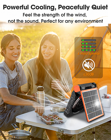 Solar Camping Fan