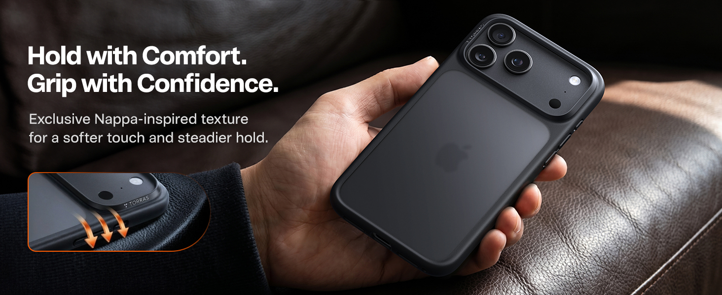 TORRAS NO1 Guardian protective case for 18 pro, soft touch, secure grip,elegant design