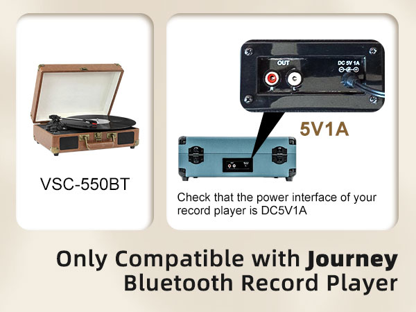 Only Compatible with Journey Bluetooth Record Player