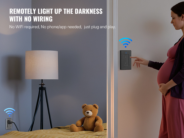 WILAWELS Wireless Wall Mounted Light Switch