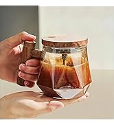 NeovaHome Self Stirring Coffee Mug, High Borosilicate Glass Mixing Cup, 400 ml / 13.5 oz Automati...