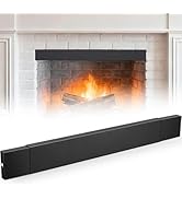 INNOSTAGE Adjustable Smoke Guard for 28.5" to 48" Fireplaces - 4 Inch Tall Fireplace Hood &amp; Heat ...