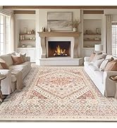 zesthome 8x10 Area Rugs for Living Room,Non-Slip Backing Washable Rugs,Vintage Large Area Rug,Sta...