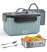 Cordless Electric Lunch Box for Adults–1.8L Heated Lunch Box Food Warmer, Rechargeable Heating Lu...