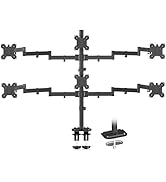 Suptek Hex LED LCD Monitor Stand up Desk Mount Extra Tall 31.5 inch Pole Heavy Duty Fully Adjusta...
