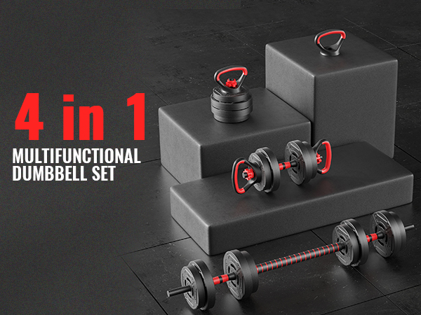 4 in 1 adjustable dumbbell 40lb