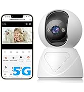 GUOANVISION Indoor Pan/Tilt Security Camera, 5G WiFi Home Cameras for Baby Monitor/Pet Camera, Au...