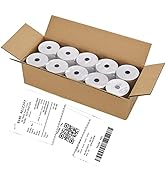 Muotich 3 1/8 x230 Thermal Paper Rolls POS Cash Register Thermal Receipt Printer Paper, Pack of 20