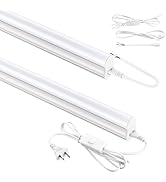 YULINKCO 4FT LED Shop Lights, 2300LM 6500K Bright White LED Integrated Fixture, 20W Linkable Gara...