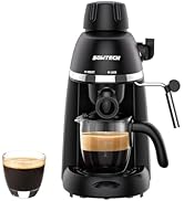 SOWTECH Coffee Machine, 3.5 Bar Espresso Cappuccino Machine with Milk Frother, 1-4 Cup Portable C...