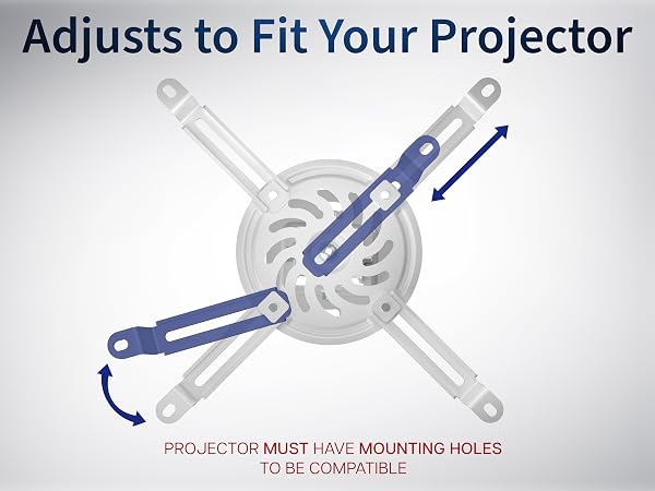 Drop Ceiling Projector Mount with Scissor Clamp Metal Grid Clamp Projector Mount