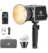 K&F Concept PL-60B 60W COB Video Light, Bi-Color Video Light with Handle and Carrying App Control...