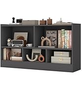Giantex 5-Cube Bookcase, Freestanding 3-Tier Bookshelf with Spacious Top &amp; Raised Base, Modern Di...