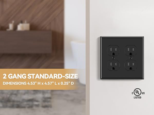 2 Gang Standard Duplex Switch Wall Plate