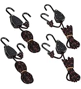 Acronde 4PCS 1/8" 6Ft Adjustable Heavy Duty Rope Hanger Ratchet Kayak and Canoe Bow and Stern Tie...