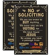 Funny No Soliciting Sign for House Door -8''x12''No Soliciting Sign for For Front Door, Yard, Hom...