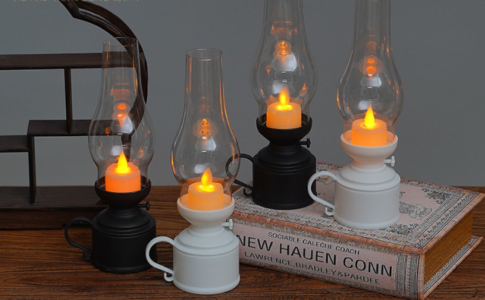 Led Vintage Kerosene Lamp Electronic Swing Candle
