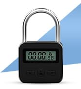 KENRONE Combination Lock,Metal Timer Lock,USB Rechargeable Time Timer Padlock with 1m Spring Rope...