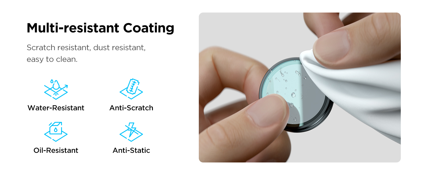 VIOFO CPL: Multi-resistant coating (water, scratch, oil, &amp;amp; anti-static) for lens protection.