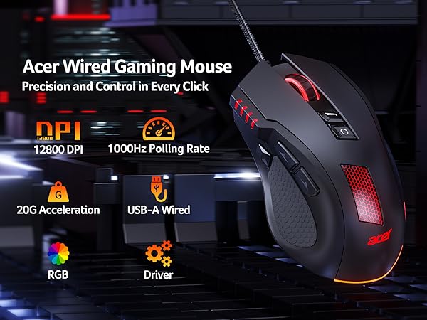 acer wired gaming mouse